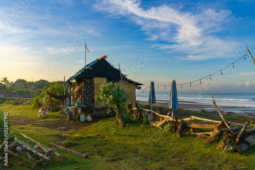 old wooden house by the ocean