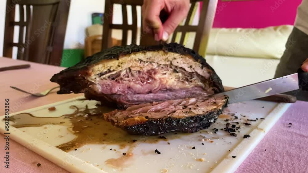 sample of fresh meat with diverse options of rawness