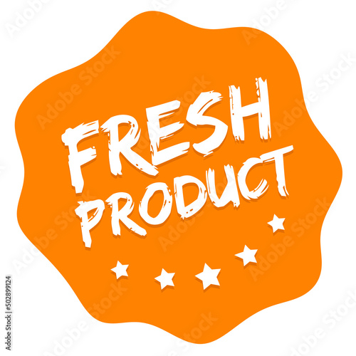 fresh product badge. organic food stamp.