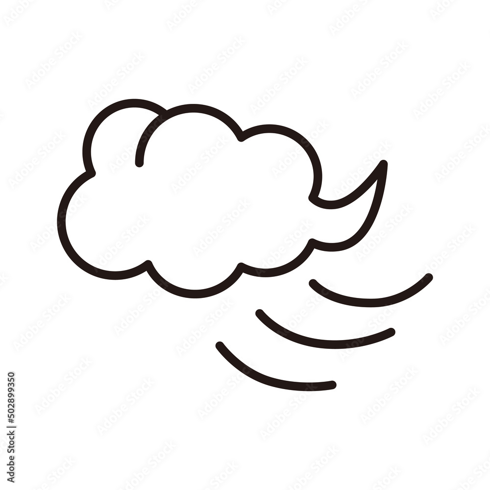 Vector illustration of clouds and wind. Vector illustration of clouds and wind.