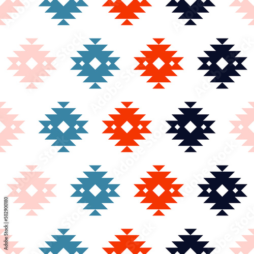 Colorful kilim design seamless pattern.