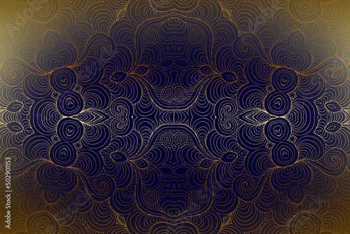 Golden Abstract  decorative paper texture  background  for  artwork  - Illustration