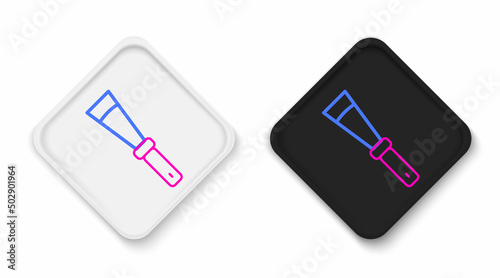 Line Beekeeping uncapping knife icon isolated on white background. Tool of the beekeeper. Colorful outline concept. Vector