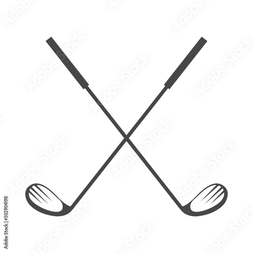 crossed golf clubs