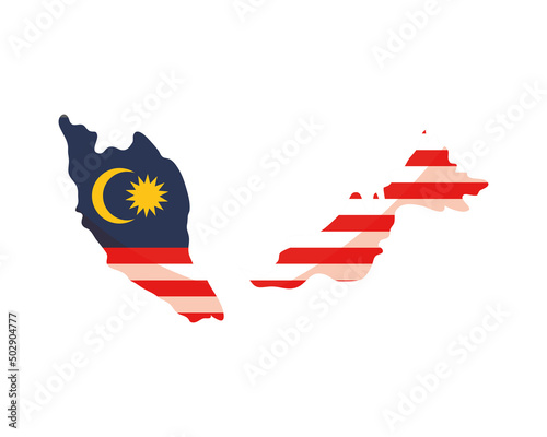 malaysia flag and map