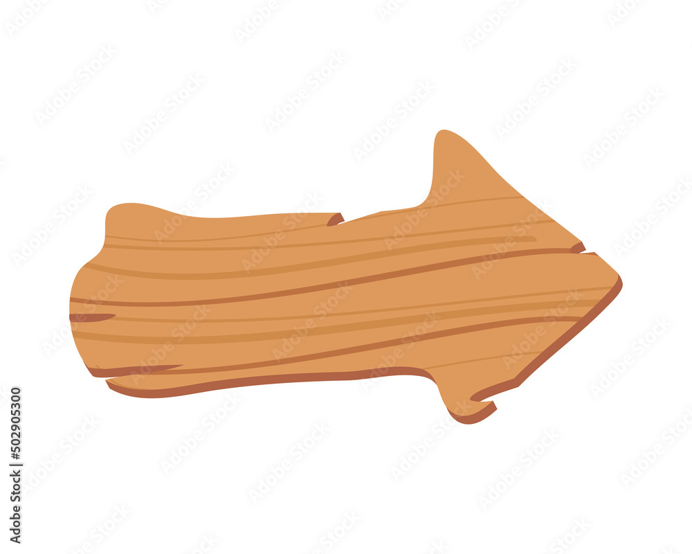 arrow shape wooden sign