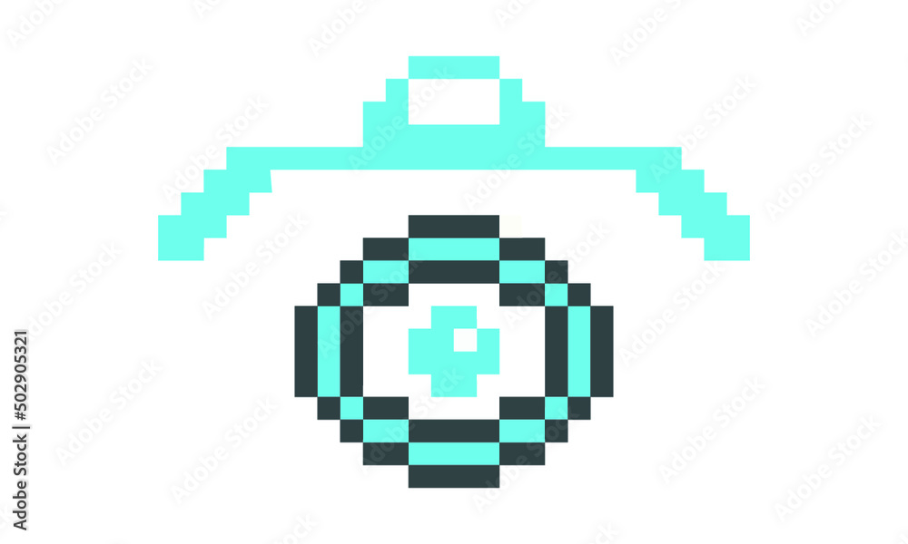 Obraz premium Pixel art photography camera vector