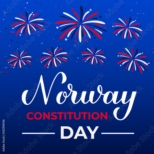 Wallpaper Mural Norway Constitution Day celebration poster. Norwegian National holiday on May 17. Vector template for banner, flyer, greeting card, etc Torontodigital.ca