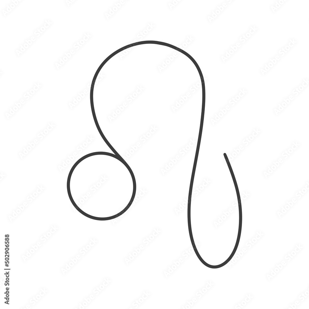 Zodiac sign Leo from horoscope and astrology. Lineart, separate elements Zodiac sign Leo from horoscope and astrology. Lineart, separate elements