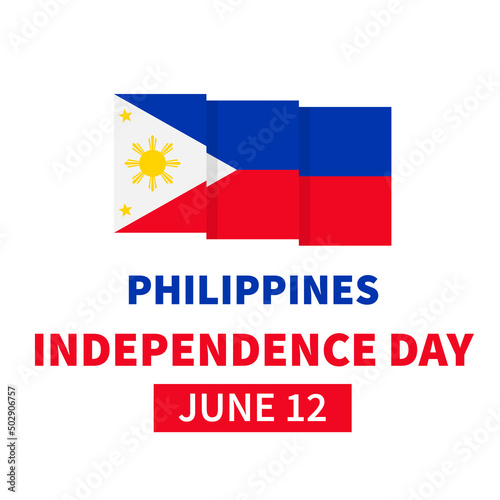 Free Download Philippines Independence Day typography poster with flag isolated on white. National holiday celebrated on June 12. Vector template for, banner, greeting card, flyer, etc - GFXLoad