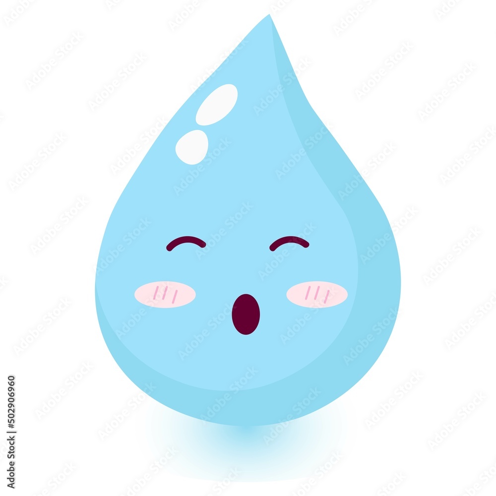 Cute happy smiling water drop. Cute happy smiling water drop.