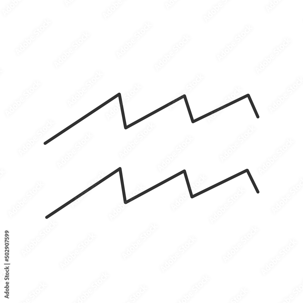 Zodiac sign Taurus from horoscope and astrology. Lineart, separate elements