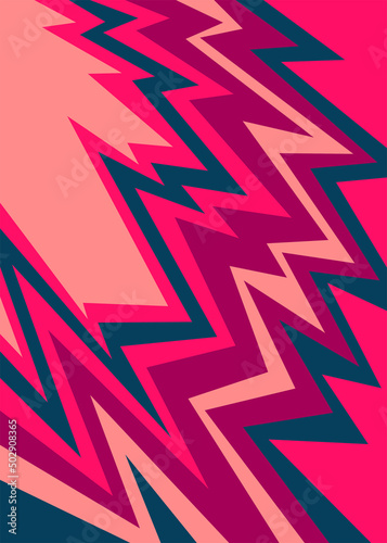 Abstract background with colorful and gradient zigzag pattern