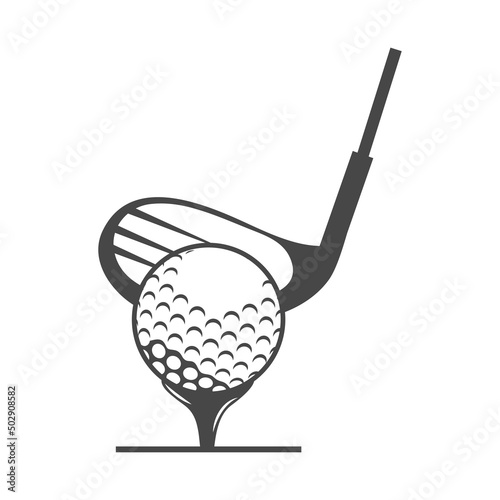 golf club and ball