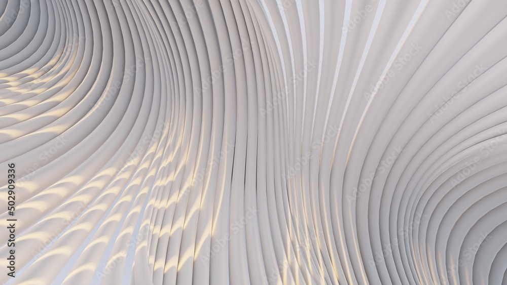 Abstract white curve waves background 3d render Abstract white curve waves background 3d render