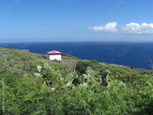 Ocean view from the Makapu’u Point Lighthouse Trail, Oahu island, Hawaii, year 2011
