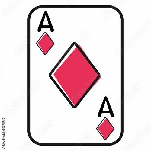 Ace of diamonds vector and flat. Ace of diamonds simple card isolated. Free Download Ace of diamonds vector and flat. Ace of diamonds simple card isolated. - GFXLoad