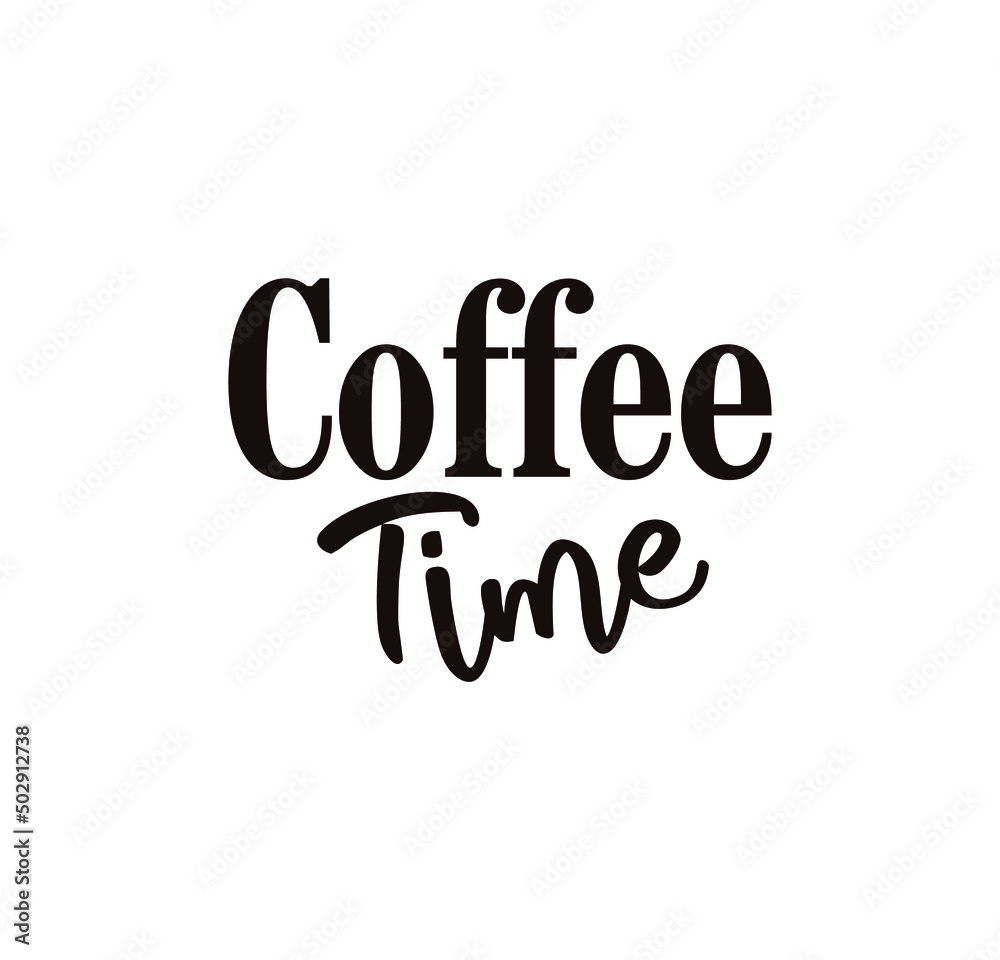 coffee time with creative font design.