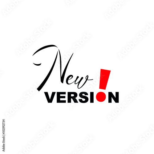 Free Download new version sign on white background - GFXLoad