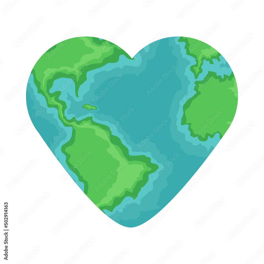 earth shaped heart