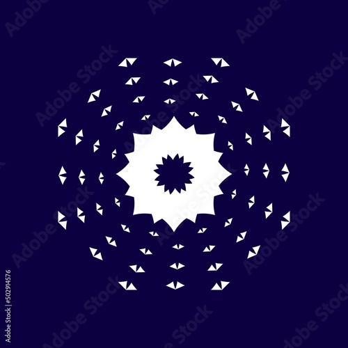 Single element Particle star abstract, suitable for ornament design, logo, decorative, mandala, pattern, sunflake, ribbon, etc.