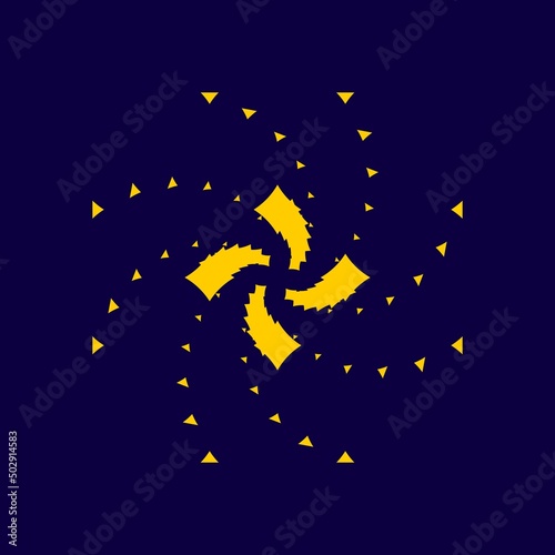 Single element Particle star abstract, suitable for ornament design, logo, decorative, mandala, pattern, sunflake, ribbon, etc.