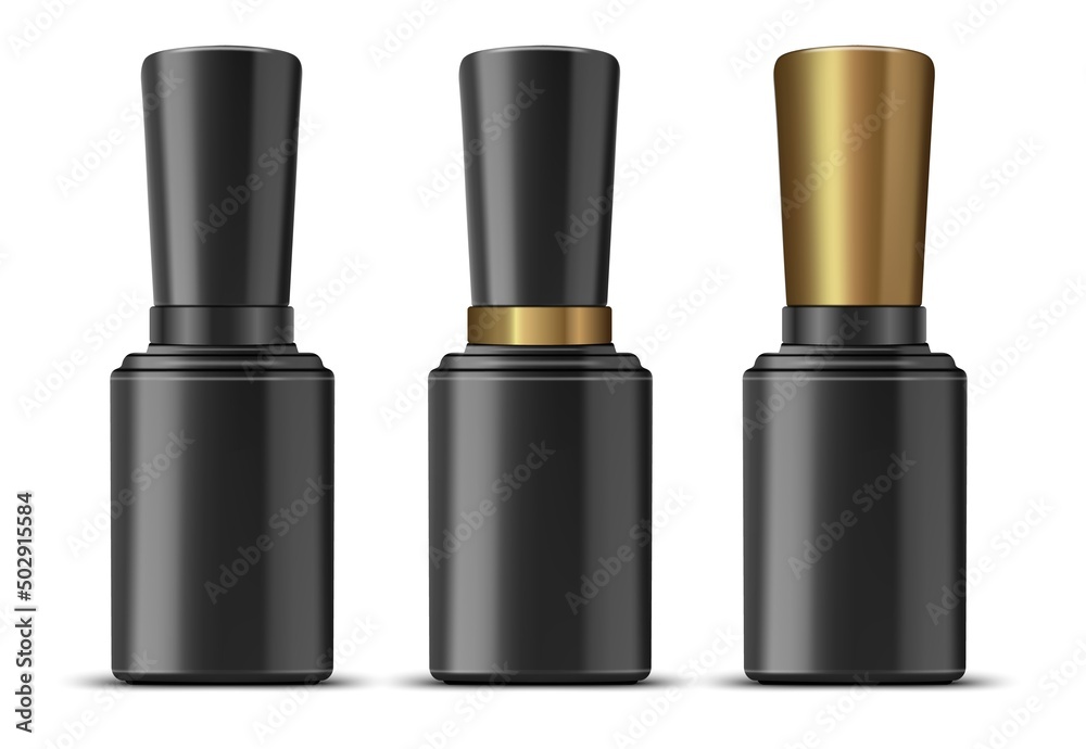 black nail polish bottles realistic vector eps10 black nail polish bottles realistic vector eps10
