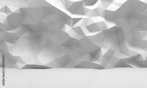 White Geometric Poligon Abstract Background