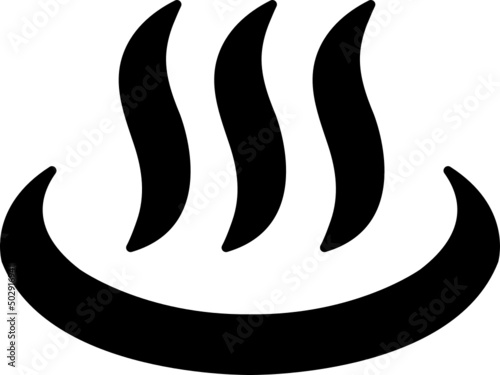 (SVG) Japanese onsen ( hot spring) mark illustration	