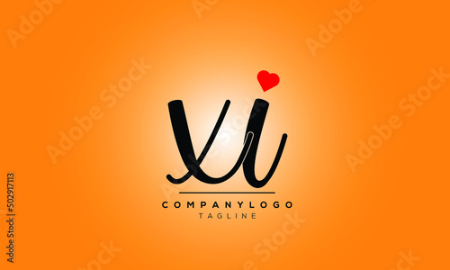 Alphabet letters Initials logo XI