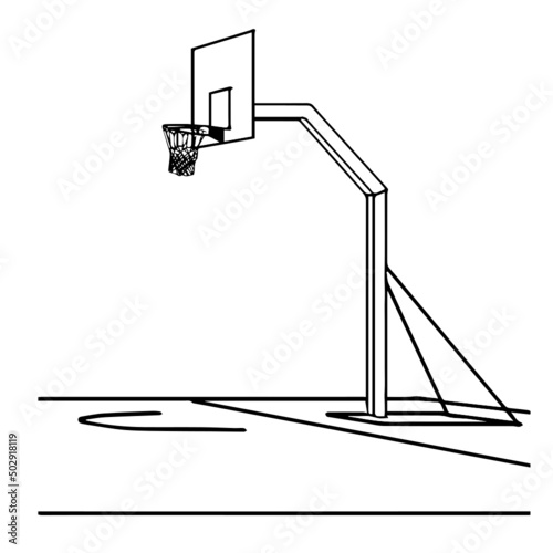 Vettoriale di un canestro da basket
