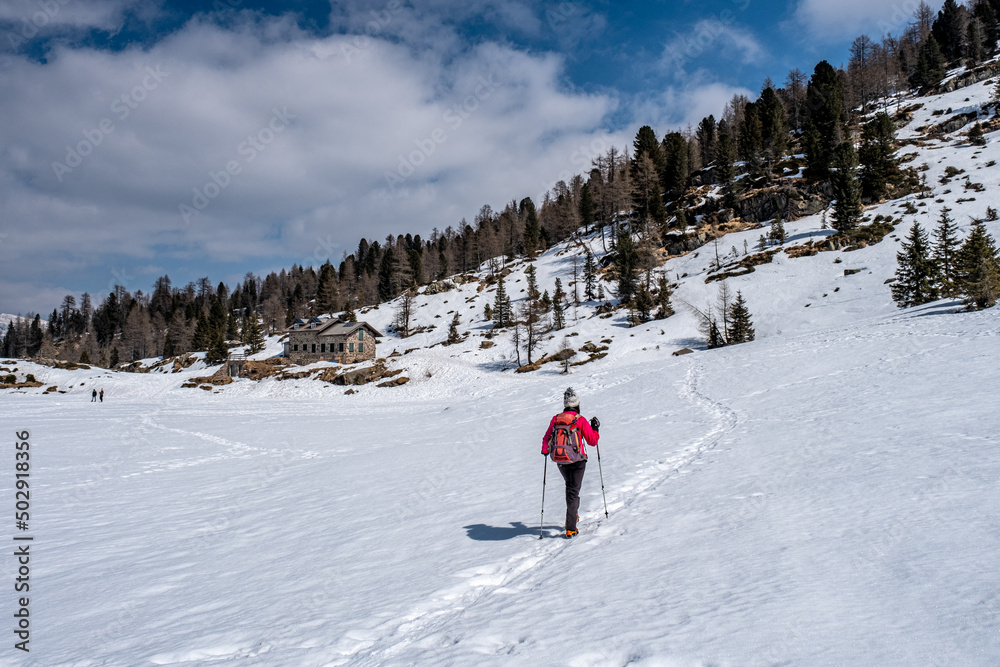 Trentino escursione sulla neve