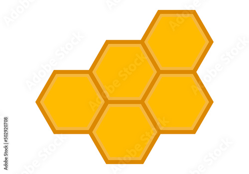 Icono de panal hexagonal en fondo blanco. 
