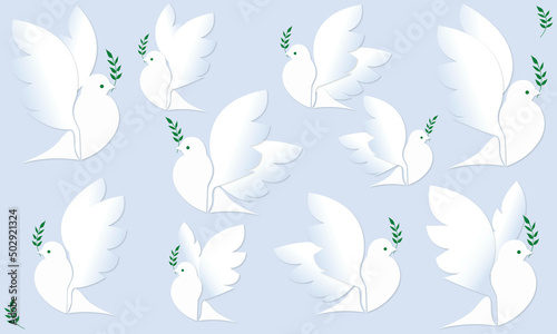 Colombe paix Bleue