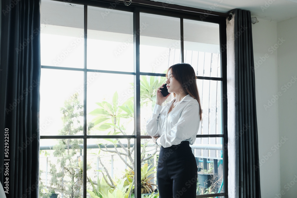 Woman talking on cell phone Woman talking on cell phone