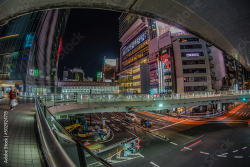 渋谷の夜景（渋谷駅前）