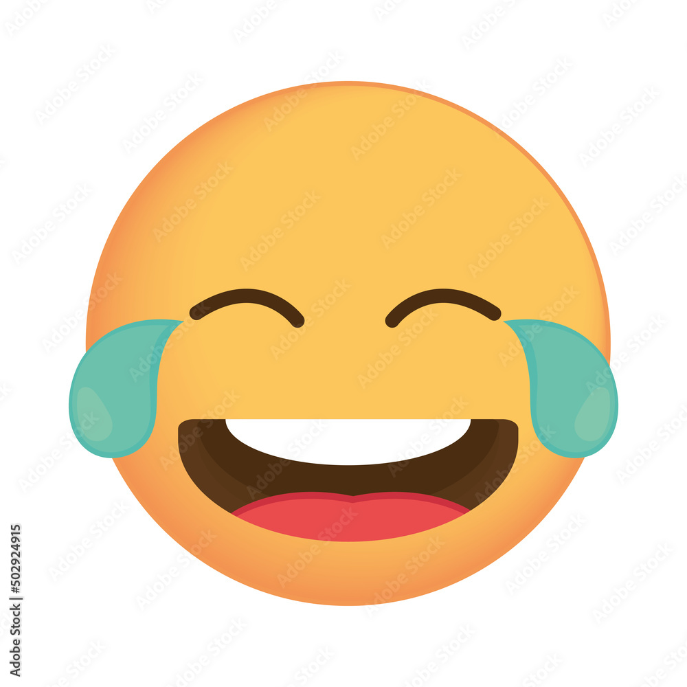 Fototapeta premium emoji face laughing