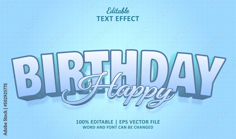Happy Birthday Editable Text Effect Style Happy Birthday Editable Text Effect Style