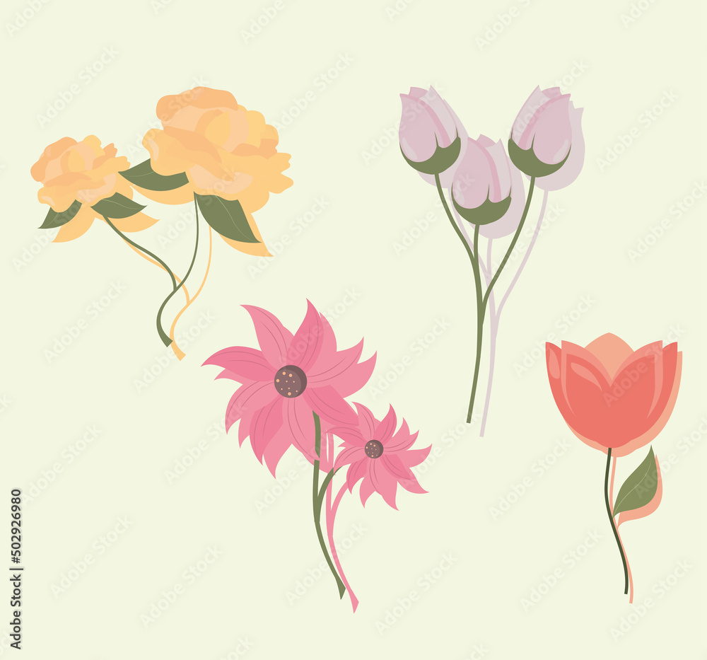 icons collection flowers