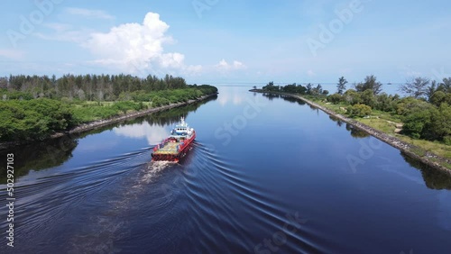 Miri, Sarawak Malaysia - May 2, 2022: The Landmark and Tourist Attraction areas of the of Miri City, with its famous beaches, rivers, city and scenic surroundings