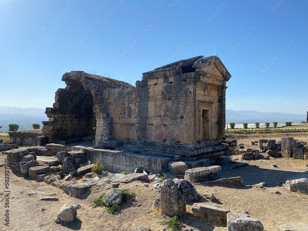 The ancient city of Hierapolis. Mini theatre. The ancient city of Hierapolis. Mini theatre.