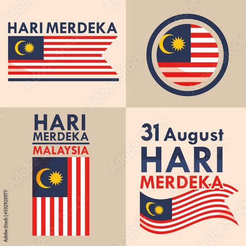 set of hari merdeka malaysia