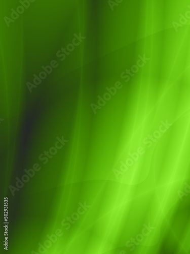 Vertical leaf flow illustration green card design