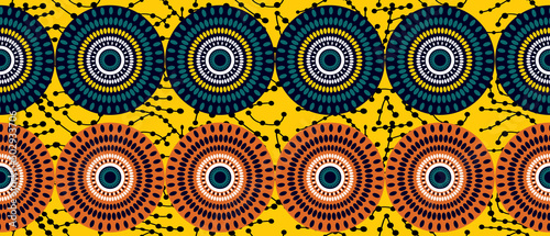 African ethnic traditional pattern . seamless beautiful Kitenge, chitenge, dutch wax style. fashion design in colorful. Geometric abstract motif. commonly known as Ankara prints, African wax prints.