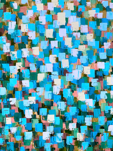 Abstract oil painting background. Oil on canvas. Hand drawn oil painting. Color texture. Brushstrokes of paint. Modern art. Contemporary art. Colorful canvas.