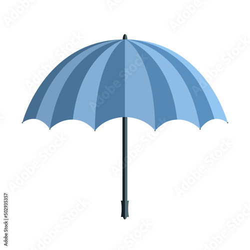 blue umbrella isolated on white background, vector illustration