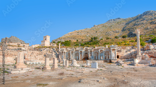 Antoninus Fountain of Sagalassos -  Isparta, Turkey photo