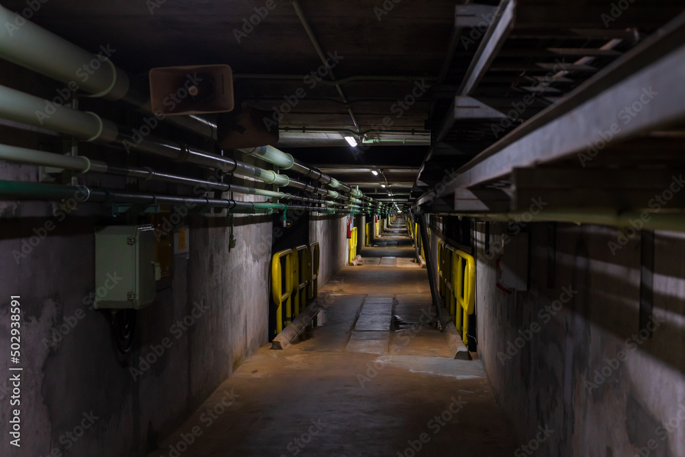 Internal corridors of the Binacional Itaipu hydroelectric plant