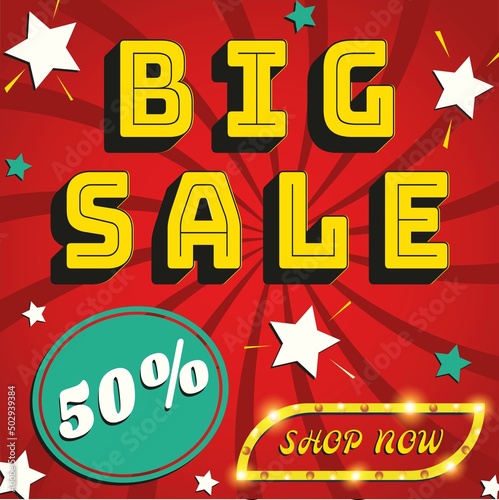 big sale 50 red background stars