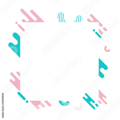 White frame with abstract shape